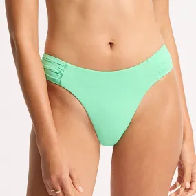 Seafolly Beach Bound Hi Leg Ruched Side Bikini Bottom