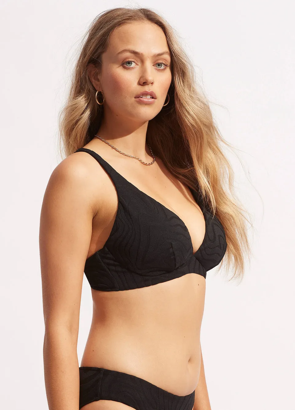 Seafolly Second Wave DD Fixed Tri Bikini Top