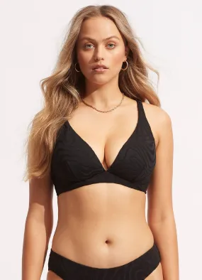 Seafolly Second Wave DD Fixed Tri Bikini Top