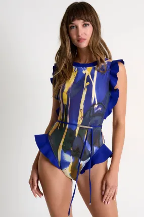 Shan Frederique High Neck Ruffle Fullpiece - Marrakech