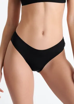 Shan Intemporel Mid-Rise Bikini Bottom - Caviar