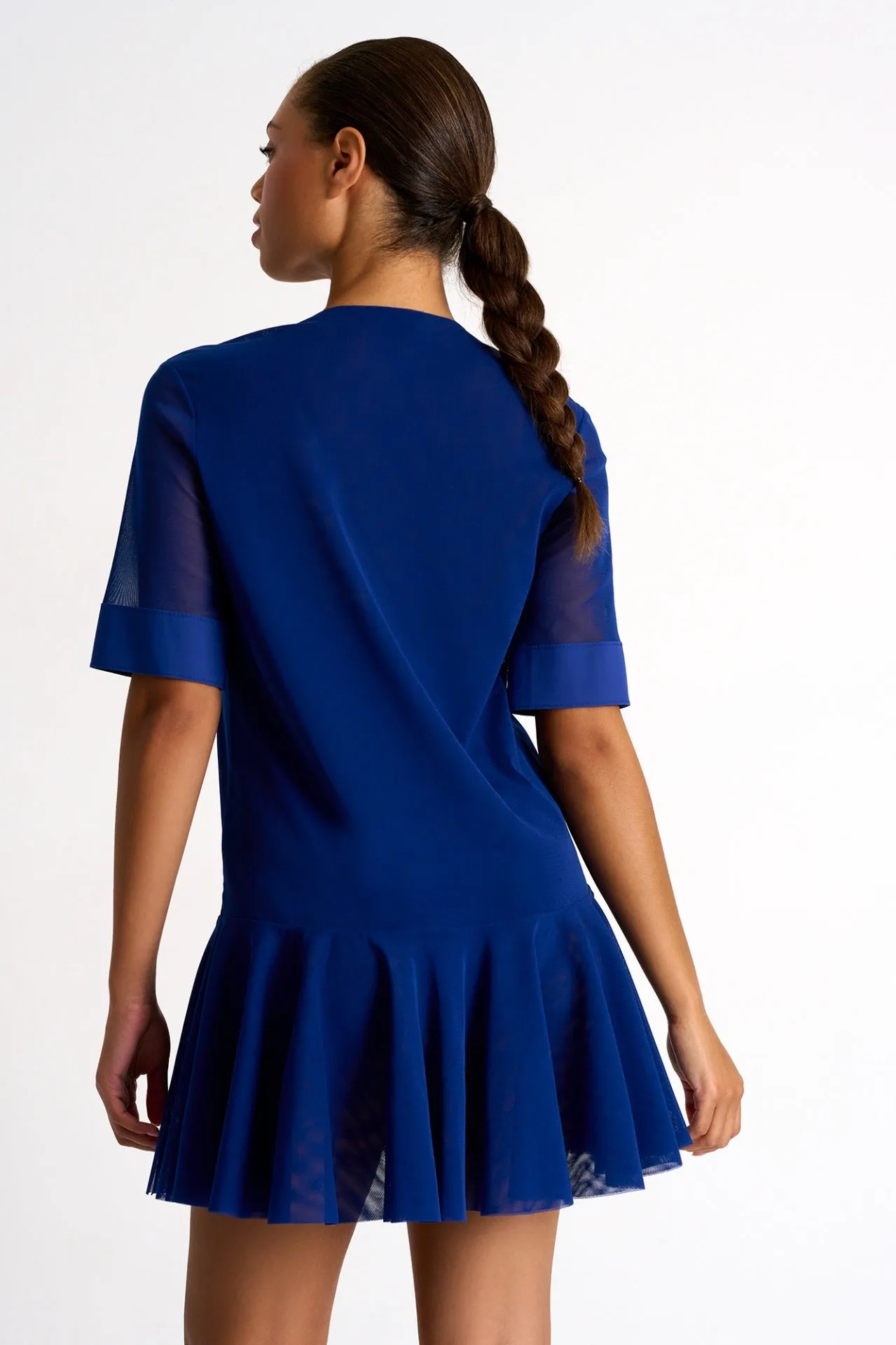 Shan Mia Mesh Short Dress - Indigo
