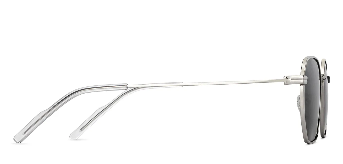 Silver Geometric Full Rim Unisex Sunglasses by Vincent Chase-151074