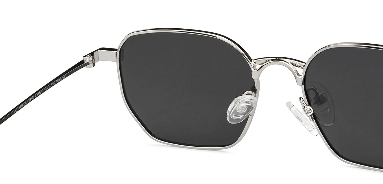 Silver Geometric Full Rim Unisex Sunglasses by Vincent Chase-151074
