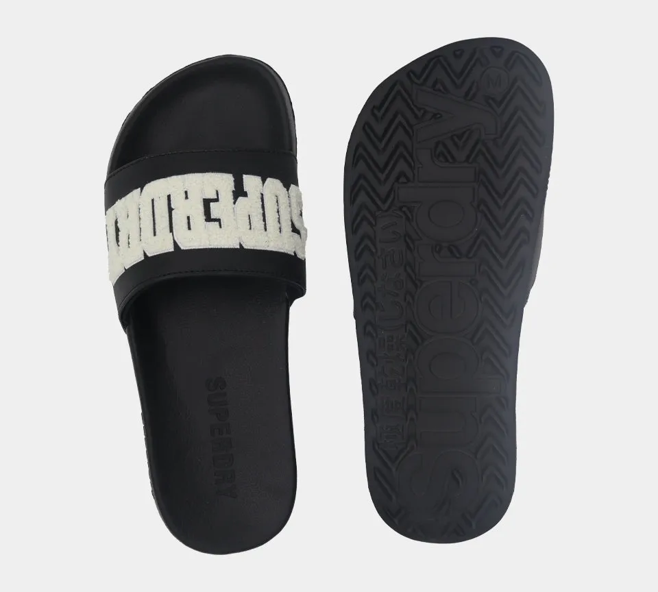 Superdry Build Logo Pool MF310134A 02A Slides Black S-XL