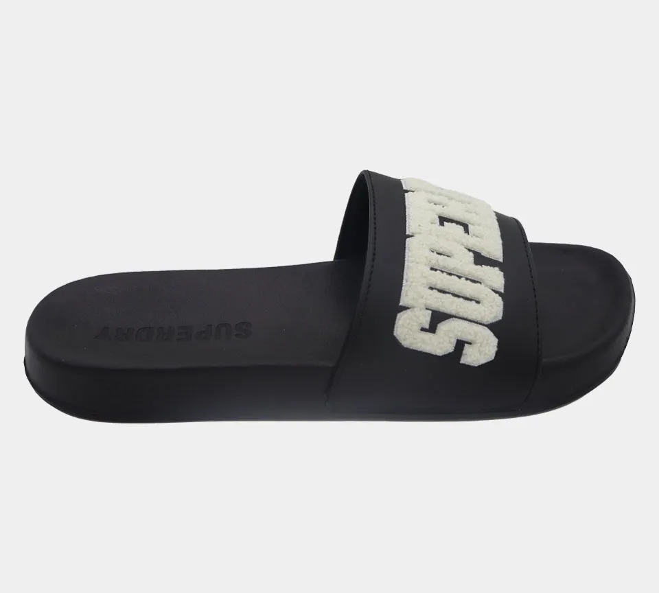 Superdry Build Logo Pool MF310134A 02A Slides Black S-XL