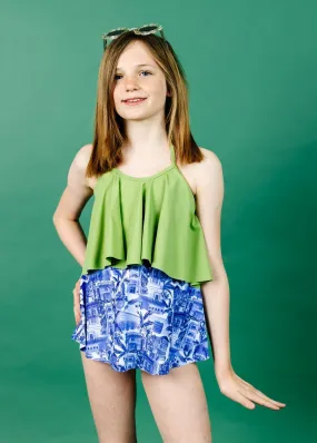 Sweet Pea Green | Youth Swing Top