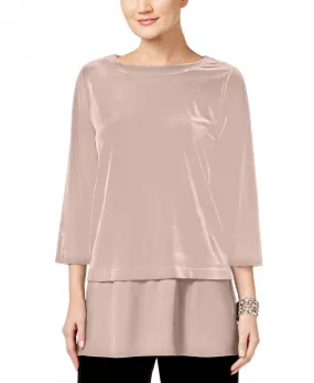 Velvet Layered-Look Top