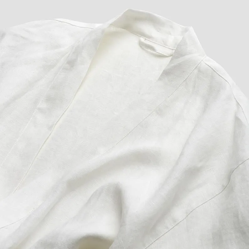 White Linen Robe