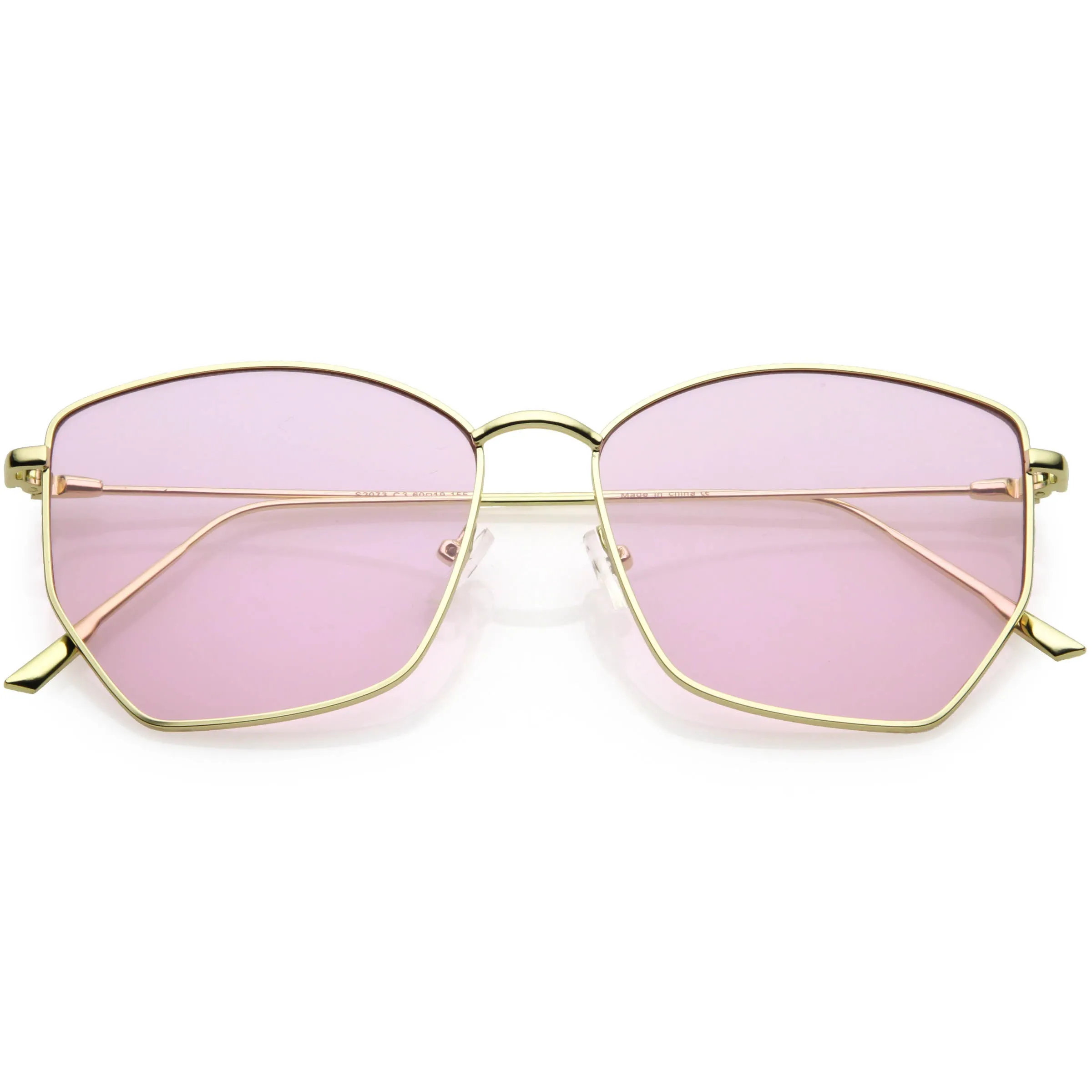 Women's Modern Geometric Thin Metal Frame Sunglasses C968