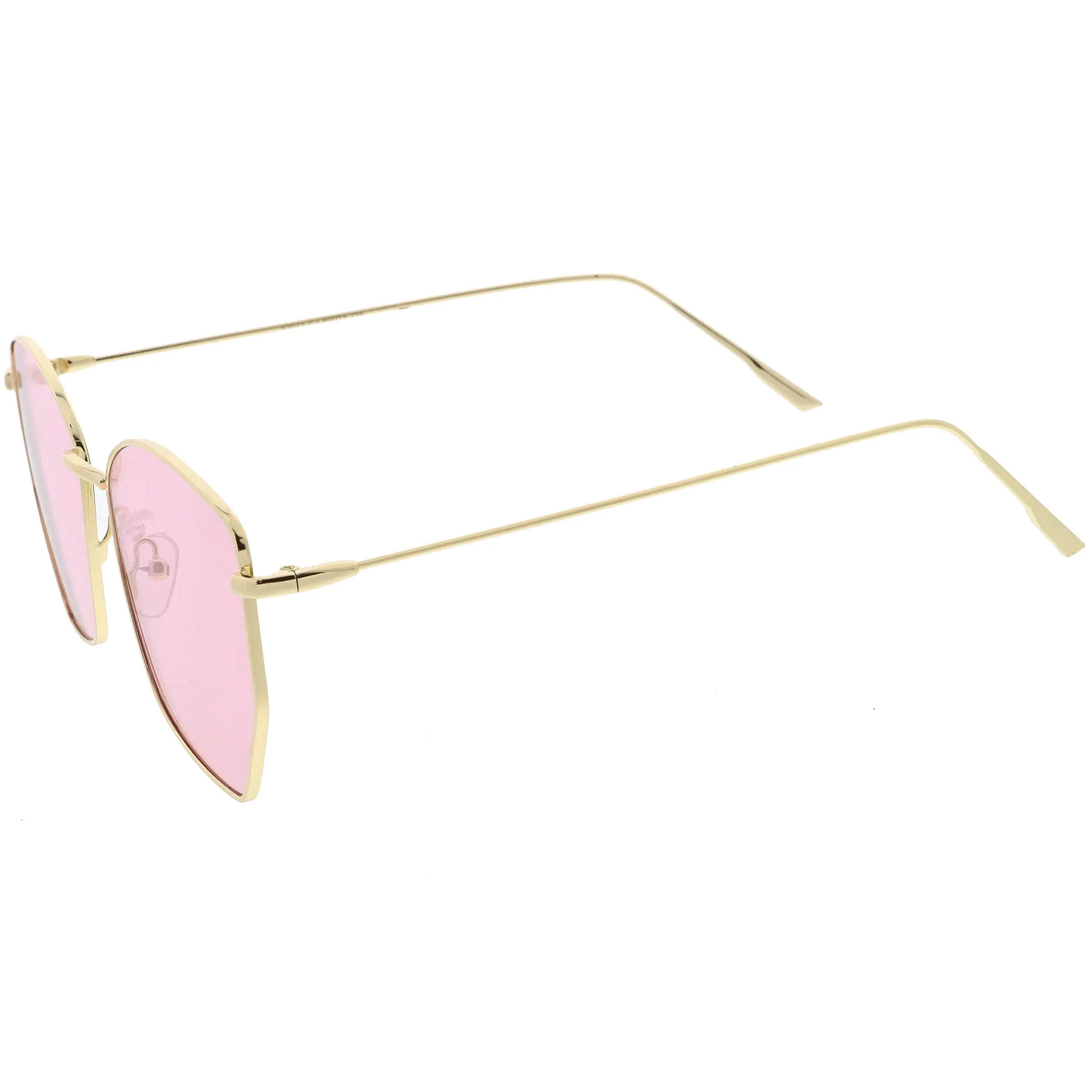 Women's Modern Geometric Thin Metal Frame Sunglasses C968