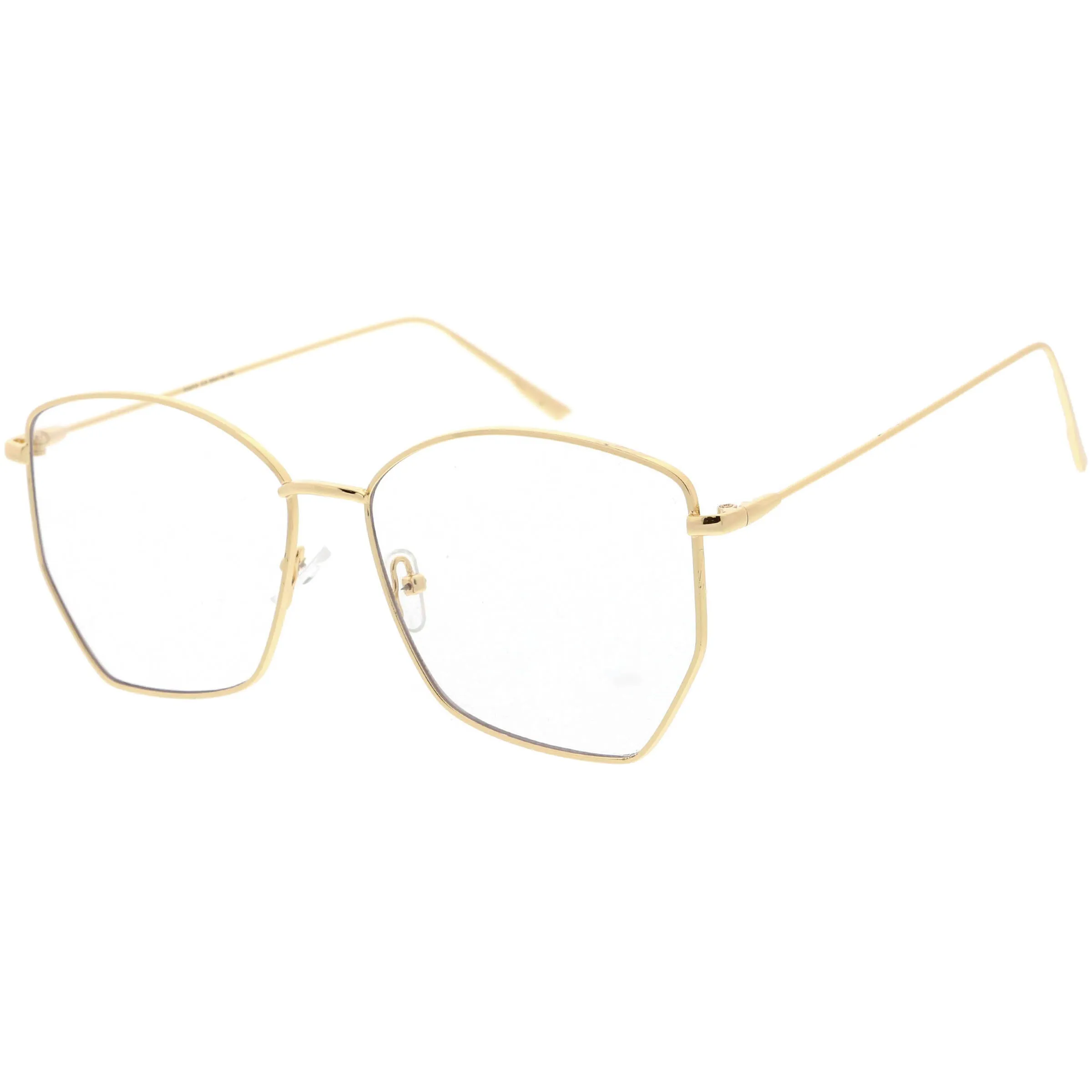 Women's Modern Geometric Thin Metal Frame Sunglasses C968