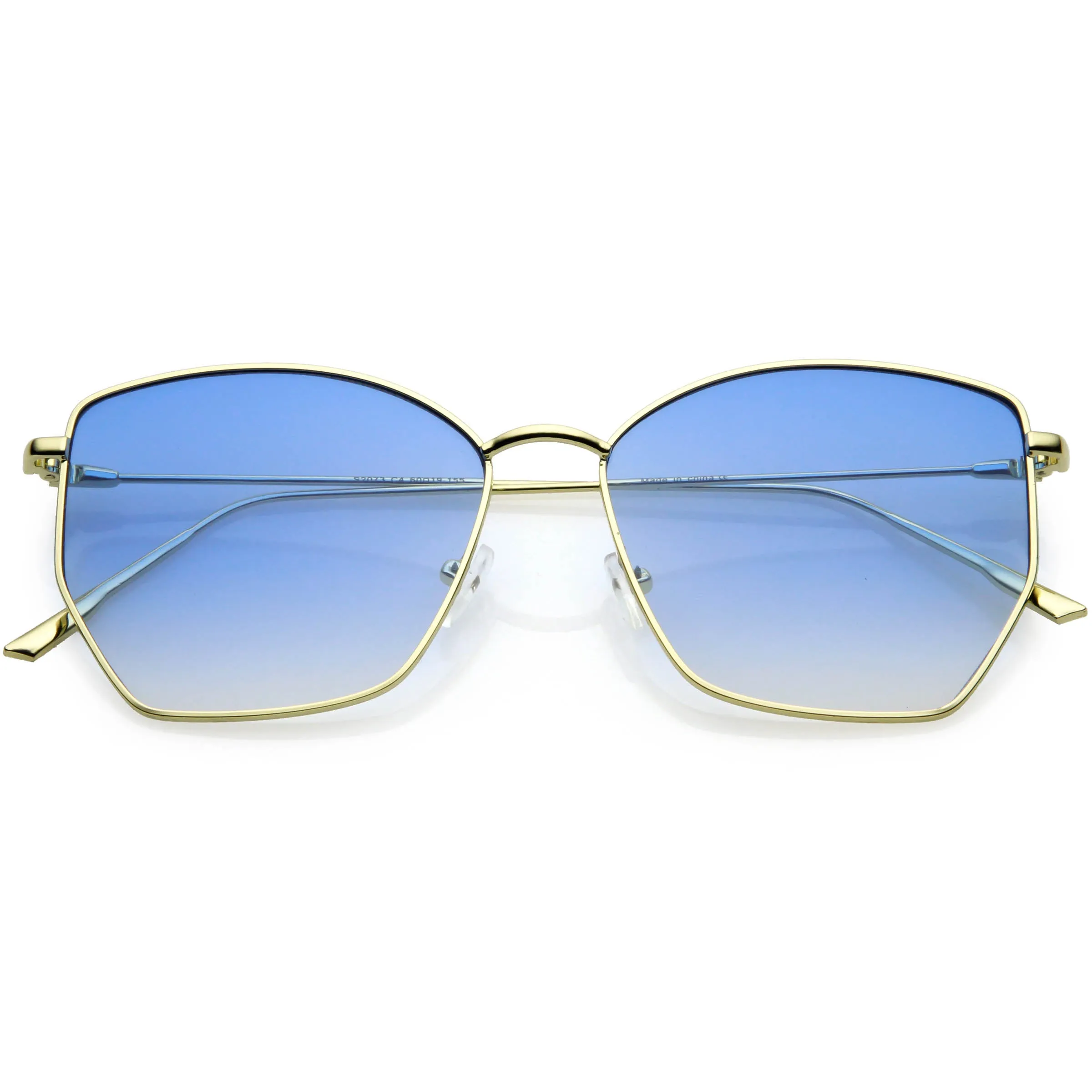 Women's Modern Geometric Thin Metal Frame Sunglasses C968