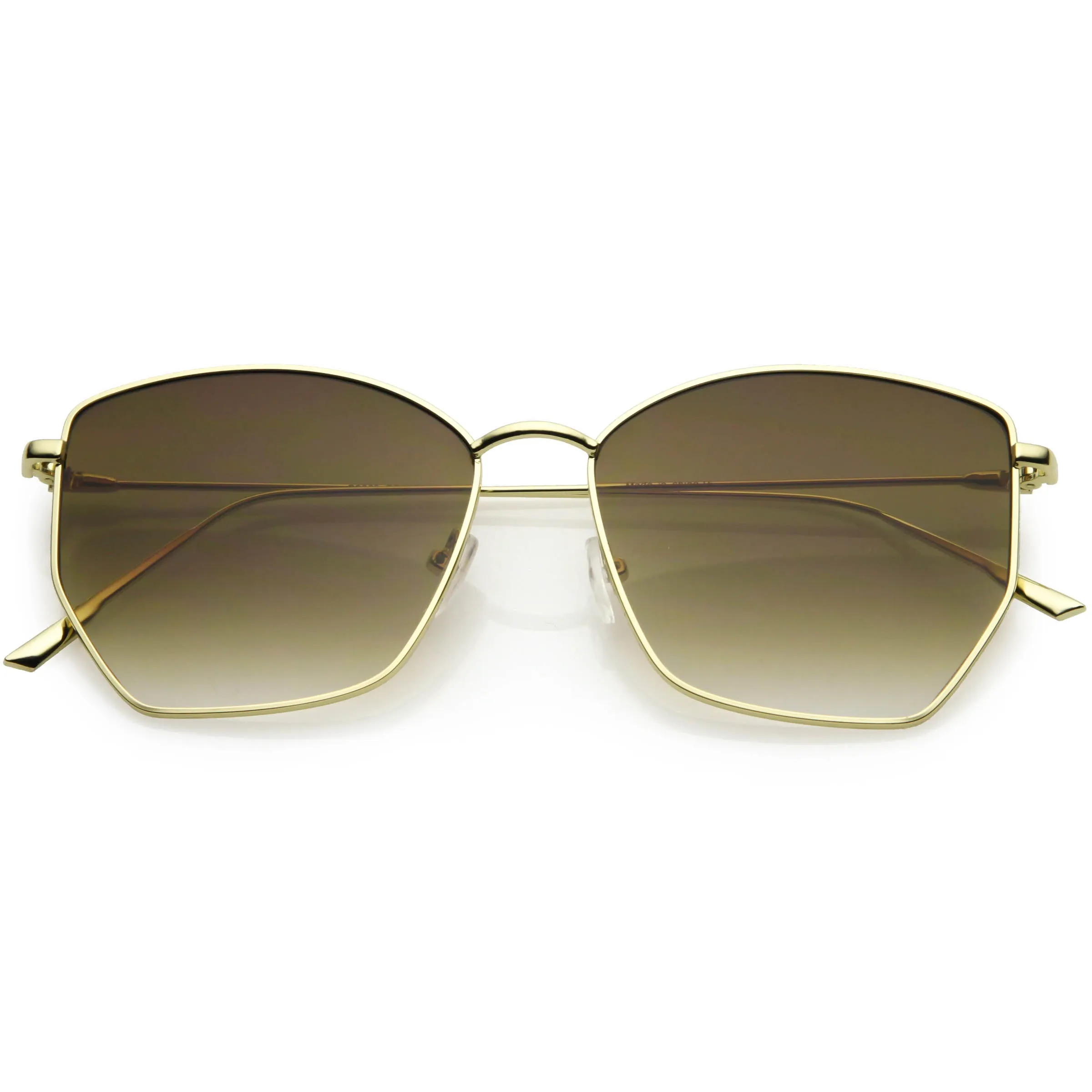 Women's Modern Geometric Thin Metal Frame Sunglasses C968