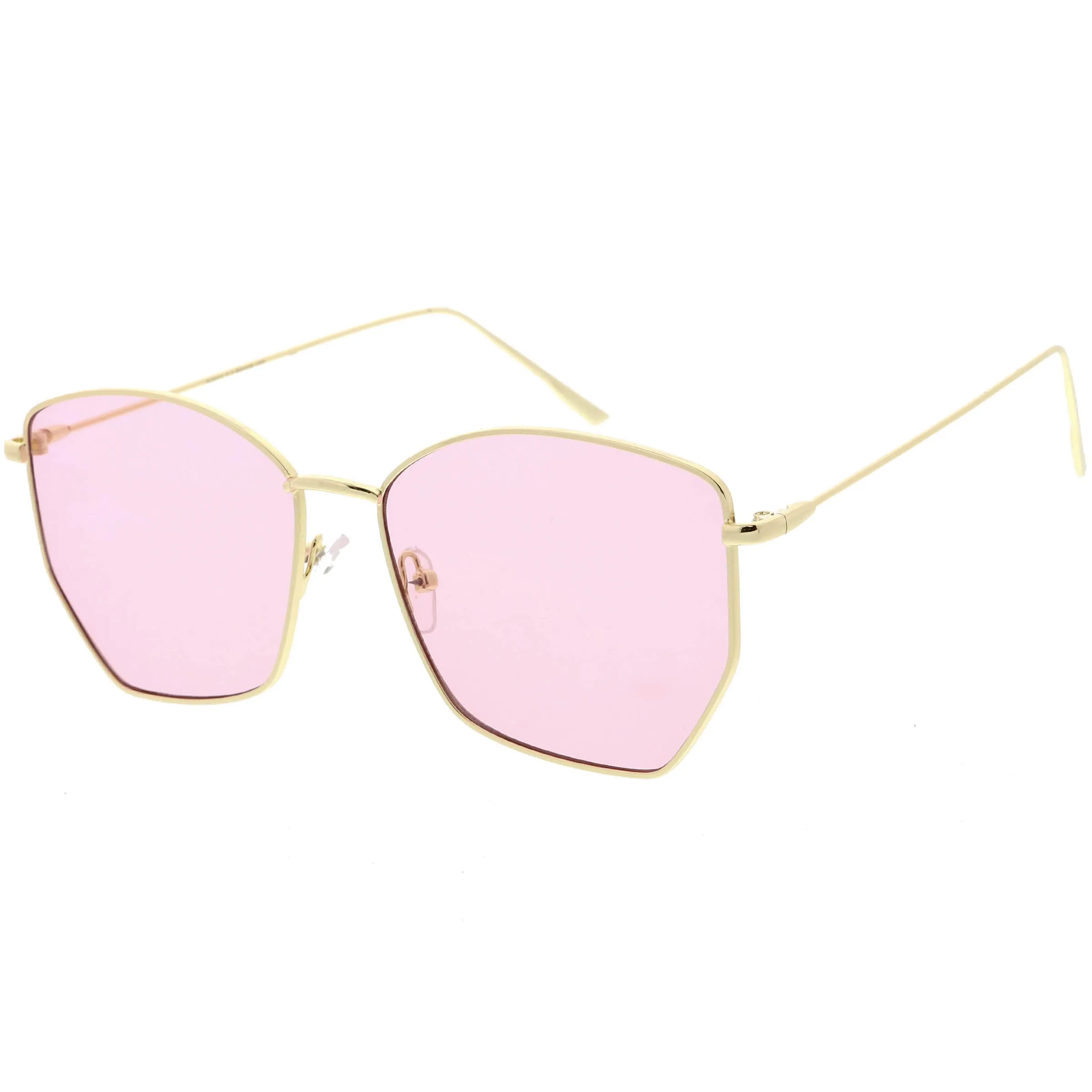 Women's Modern Geometric Thin Metal Frame Sunglasses C968