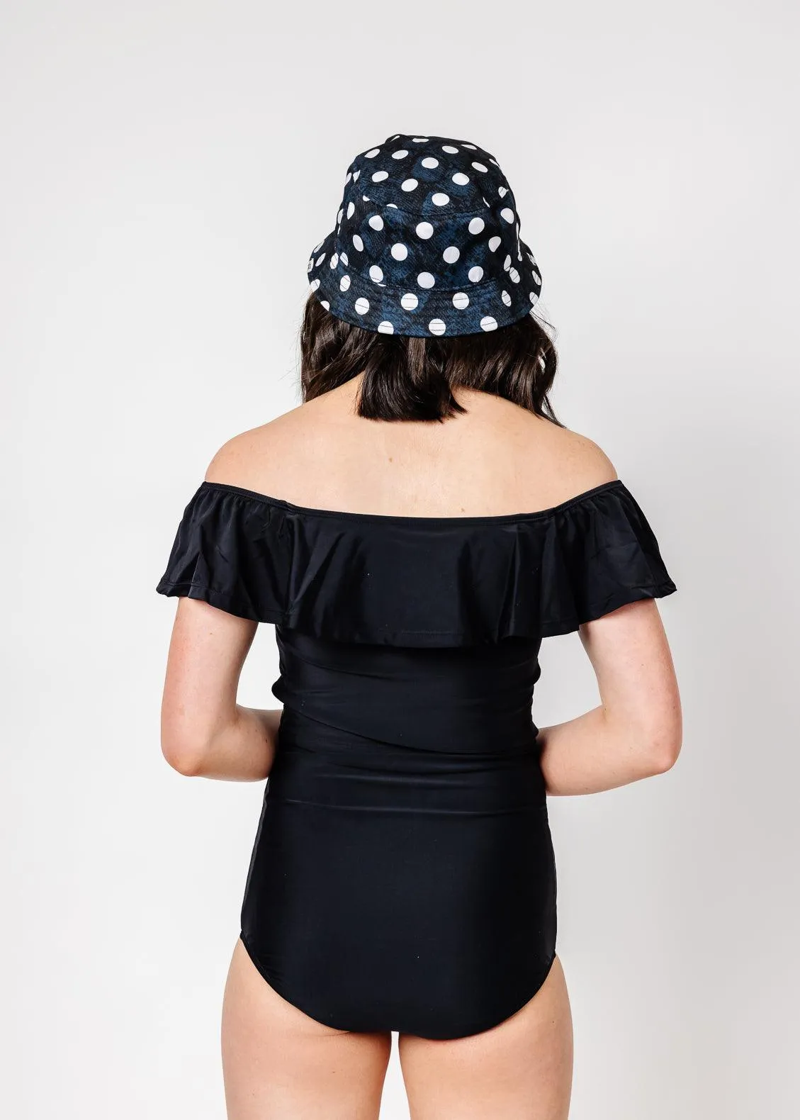 Youth Ruffled Around Top | Black