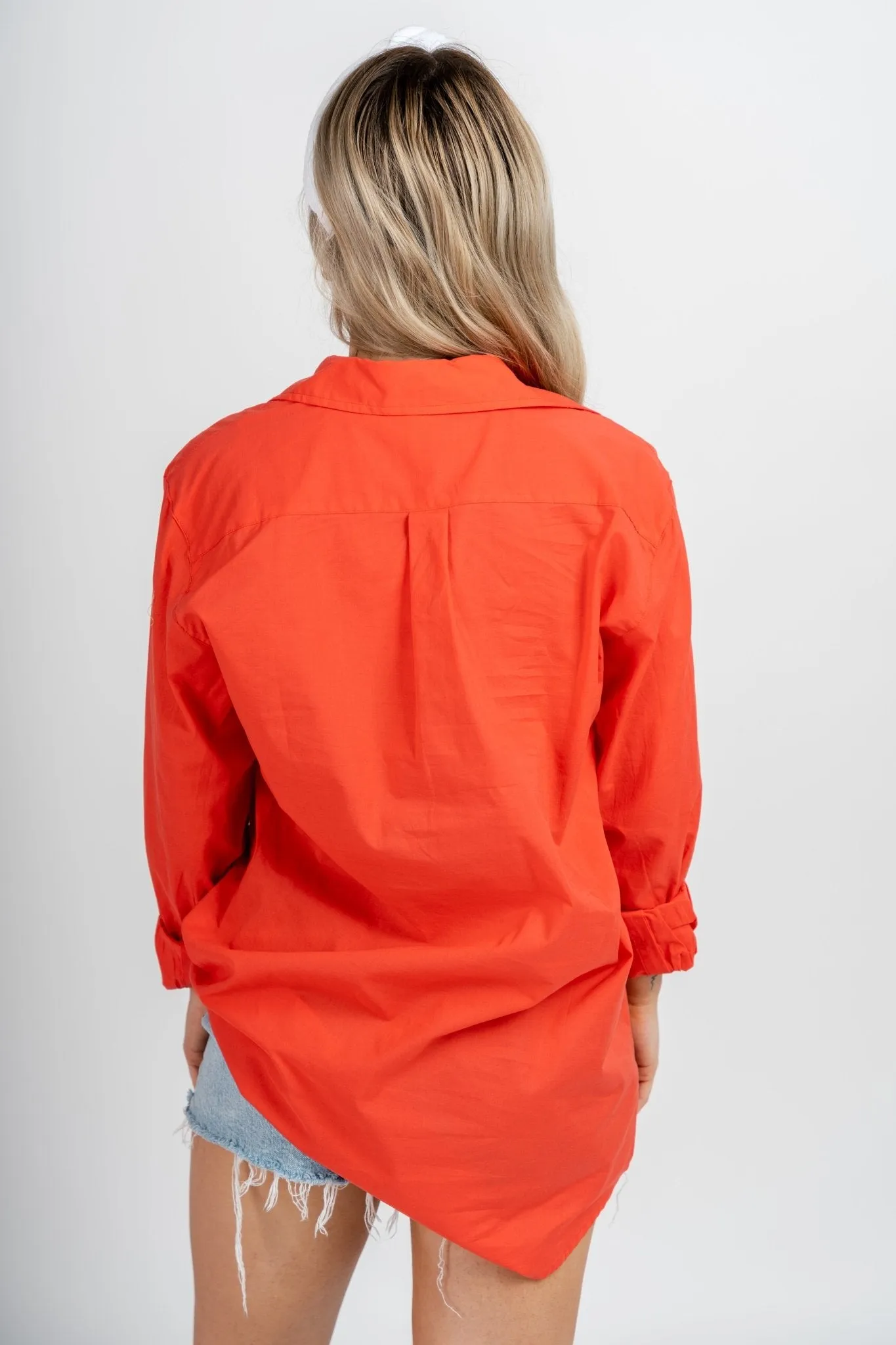 Z Supply poolside shirt firecracker